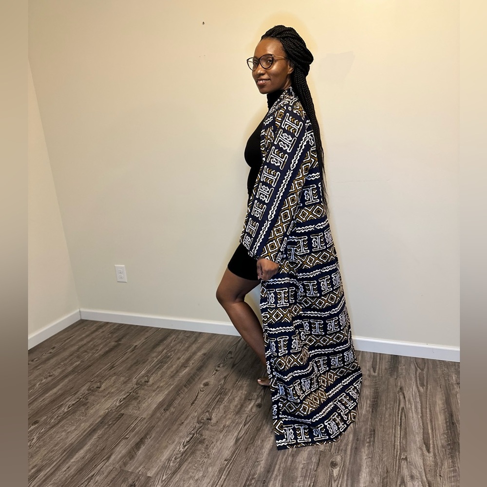 African Print Duster- Ankara Duster-Kimono African Kaftan African Cover Up- Robe